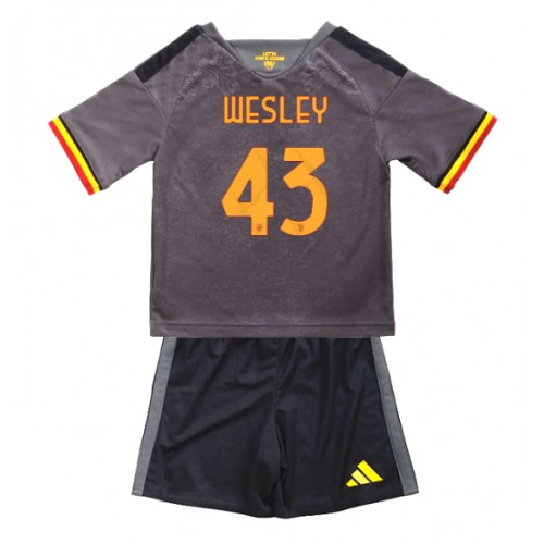 Dětský fotbalový dres AS Roma Wesley Franca #43 2026-27 Třetí Krátký Rukáv (+ trenýrky)